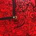 Vampire Red Goth Clock