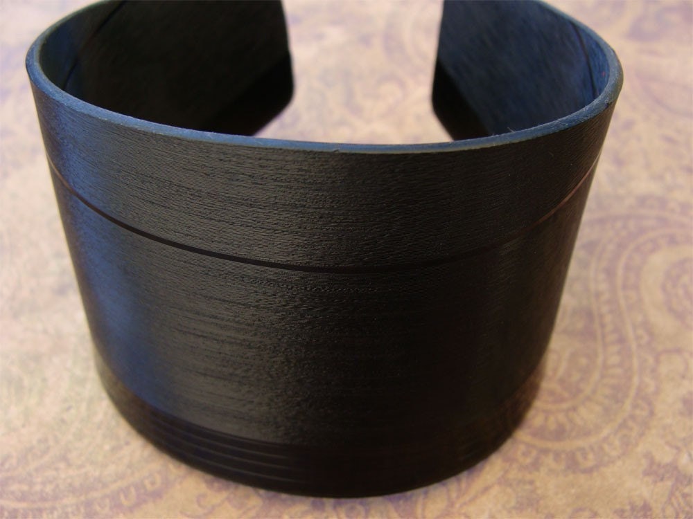 Men's Basic Black Record Cuff. Classic Style