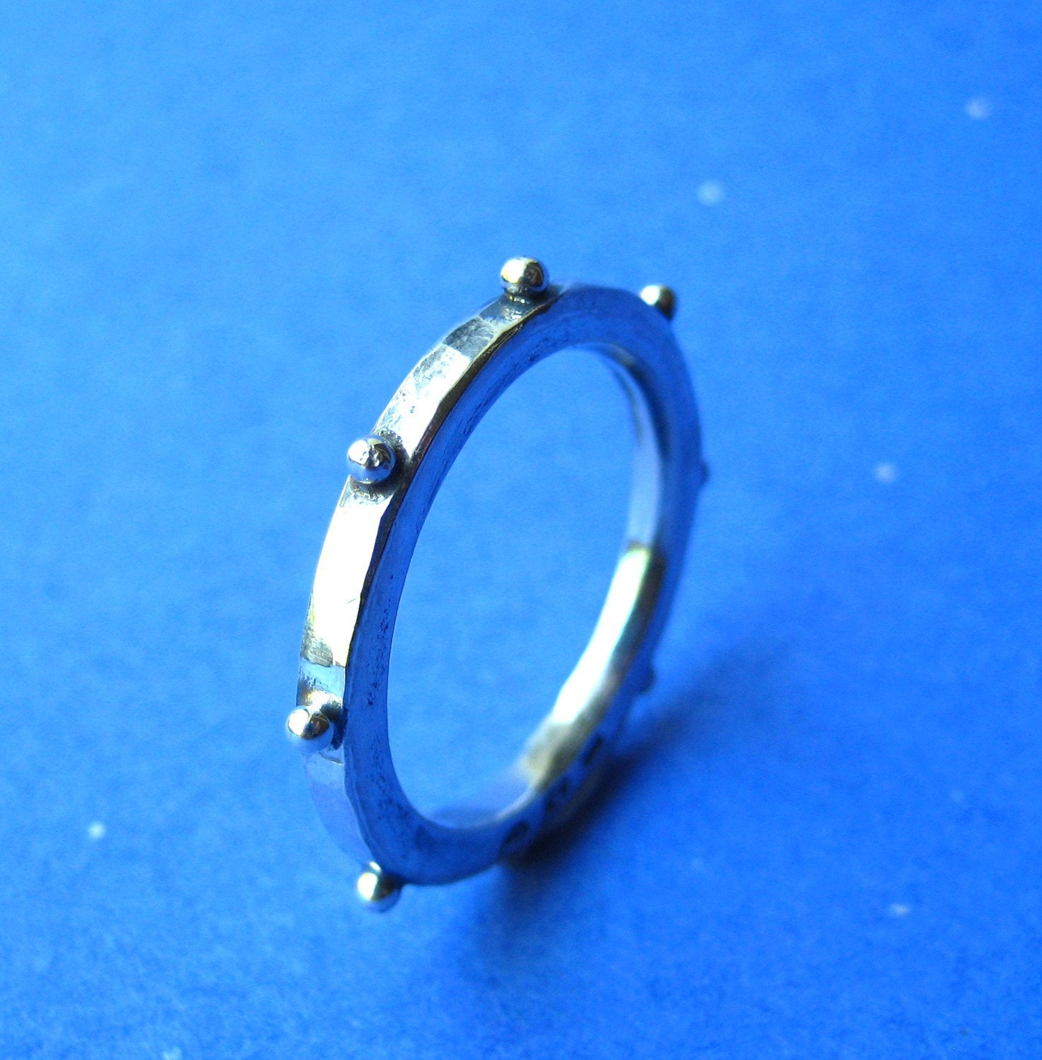 Sterling Silver Ball Stack Ring