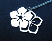 Sterling Silver Yaezaki Double Blossom Pendant