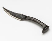 Groomsmen gift - Hand forged railroad spike knife - curved handle - item K1