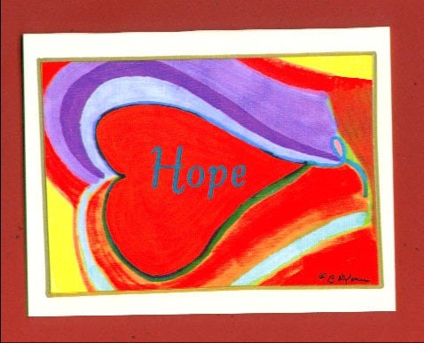 Ovarian Cancer Awareness Note Card Holding On To Hope