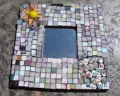 Butterfly Rampage Vintage Colorful Mosaic Tile Art Mirror Colorful