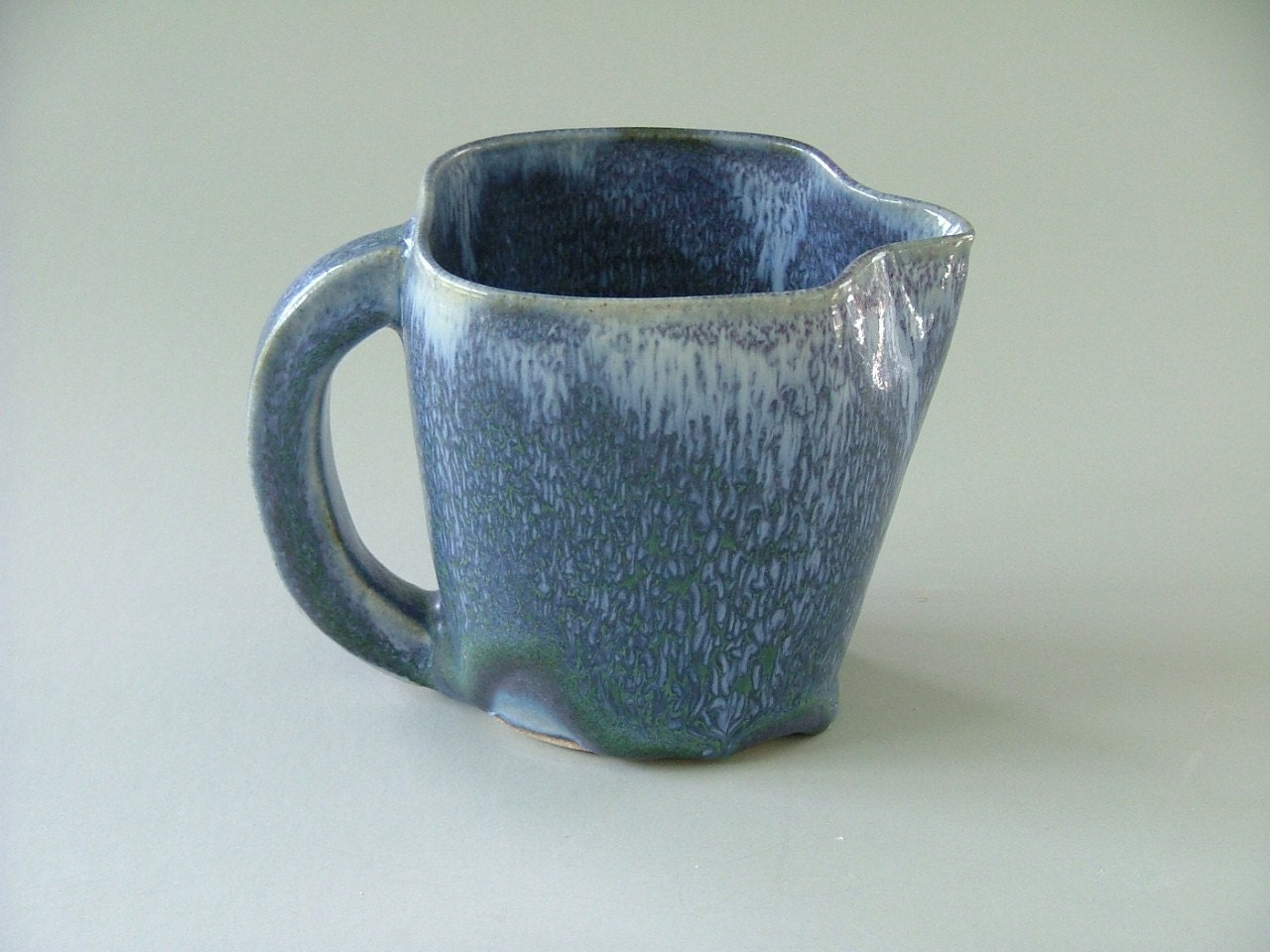 Frosty Denim Blue Square Pitcher