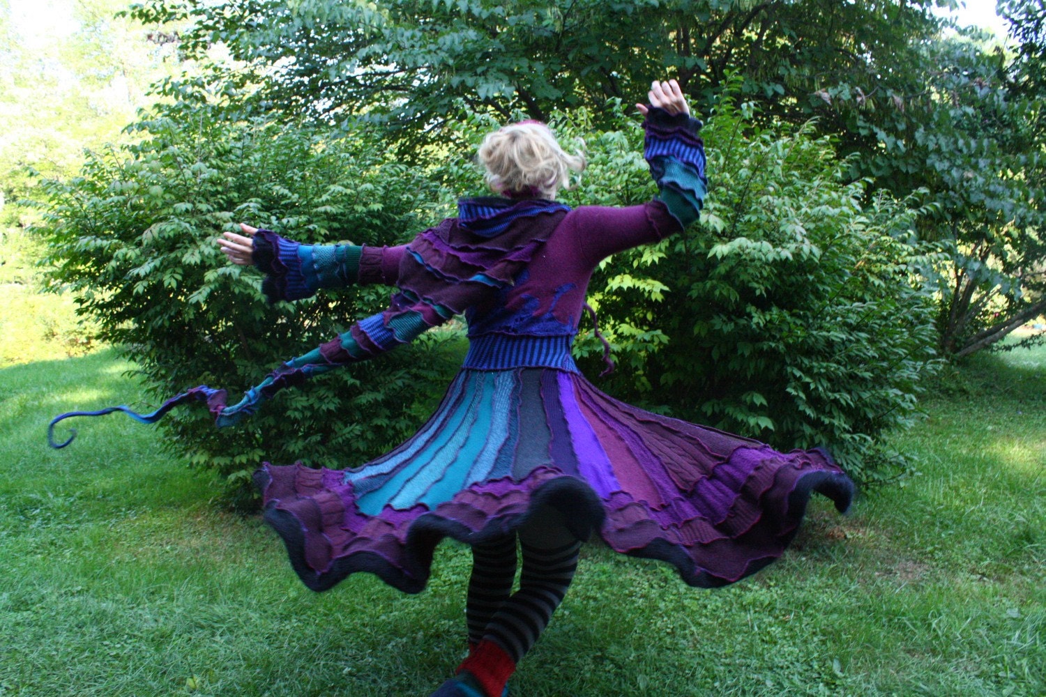 Recycled Sweater Circus Coat TUTORIAL by Katwise
