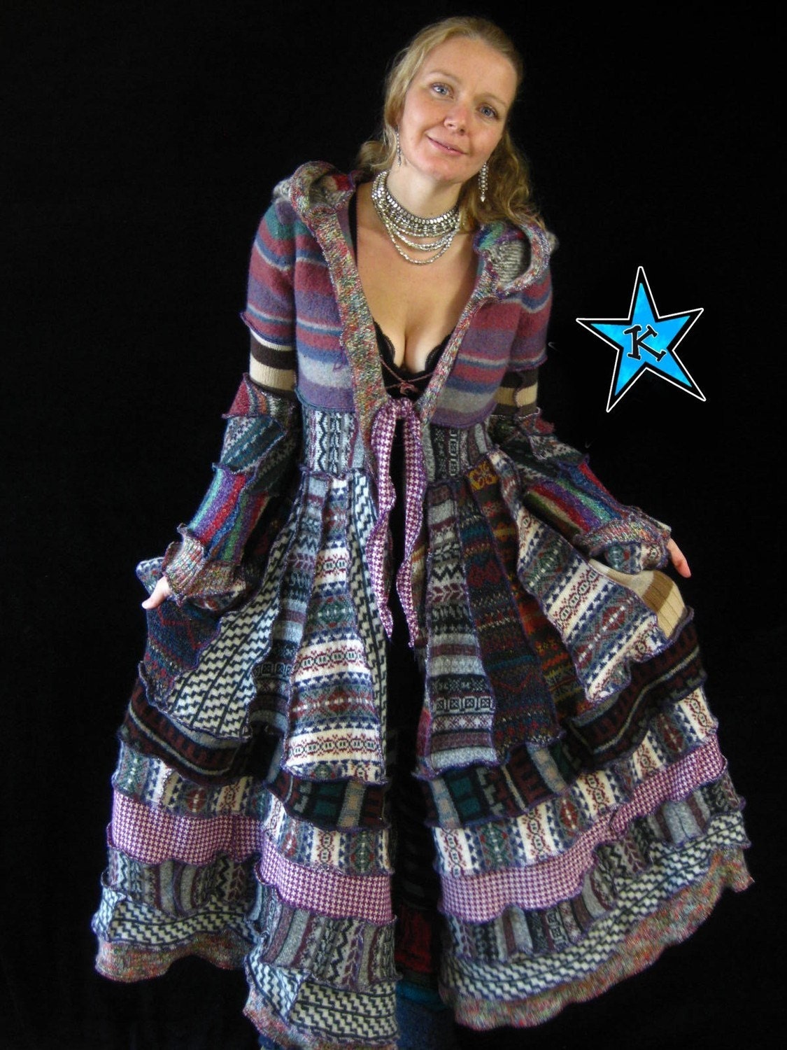 Upcycled Sweater Coat GUIDE- WInter White Snow Gown