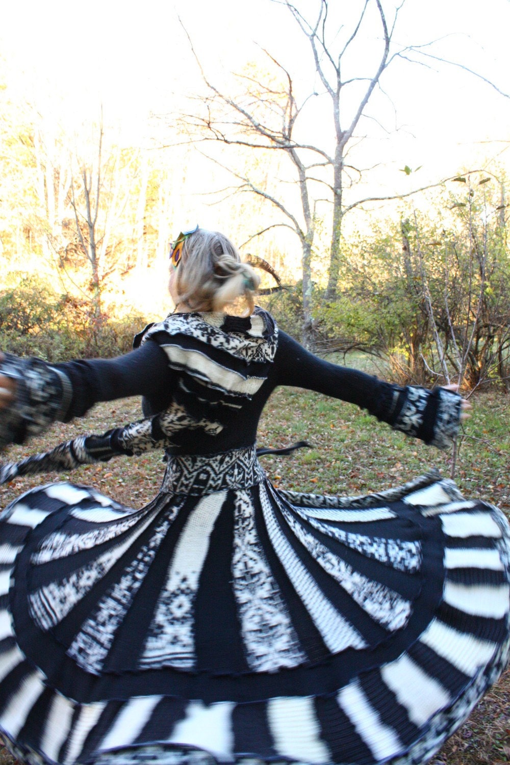 Upcycled Sweater Coat GUIDE- WInter White Snow Gown