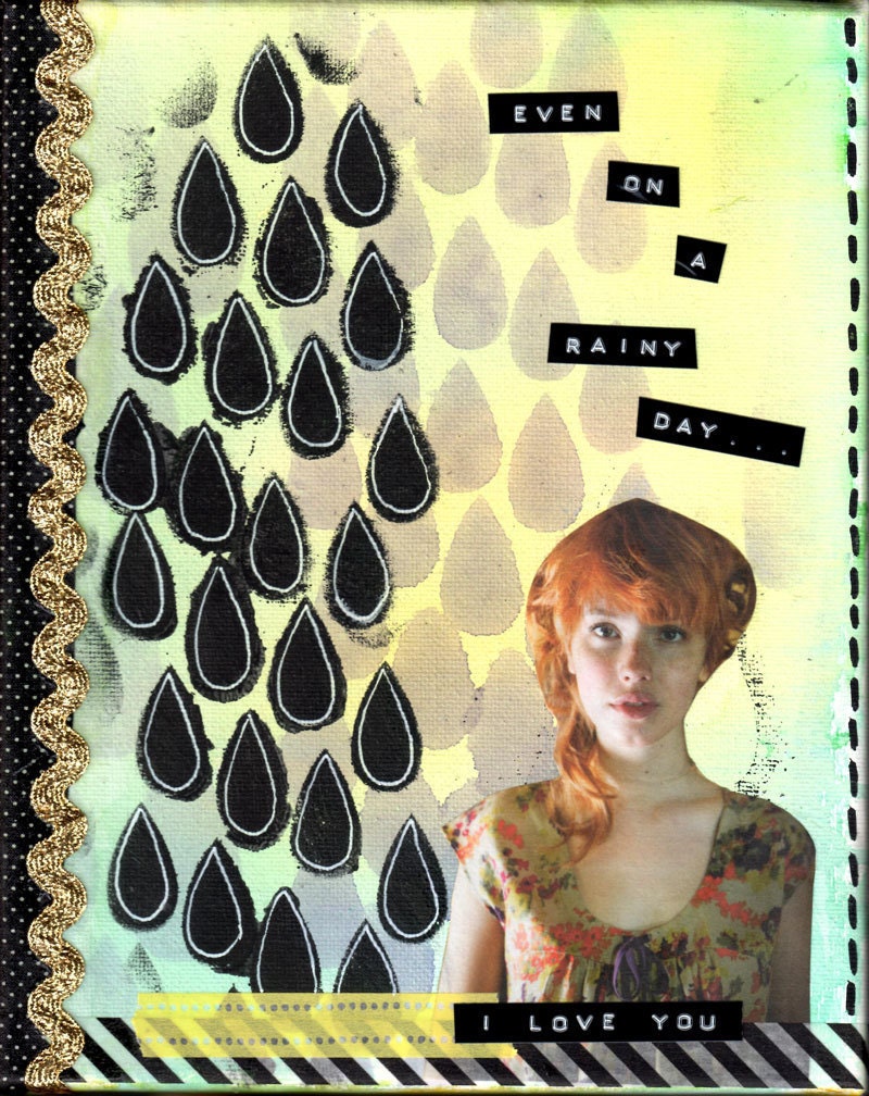 CLEARANCE SALE Mixed Media Fine Art Print 8 x 10 archival metallic giclee print Rainy Day