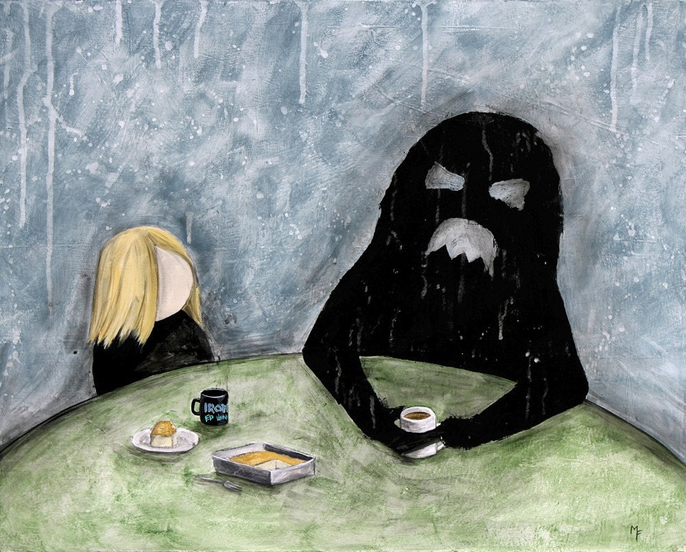 Dont you think it's strange that I've been reading 8x10 Art Print monster shadow