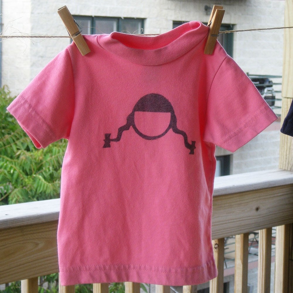 Pink Pigtails Toddler Tee