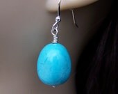 Magnesite Nugget Sterling Silver Earrings