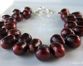 Cranberry Freshwater Pearl Bracelet