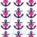 Personalized Treat Bag Wedding Stickers - Nautical-Anchor - Favors, Buffets, Packaging