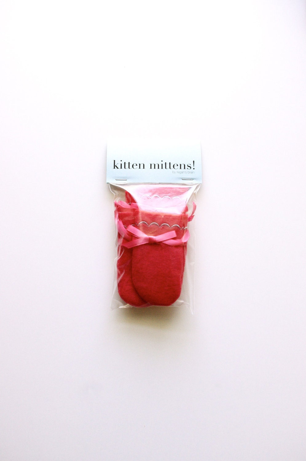 Kitten Mittens in Pink - Set of Four