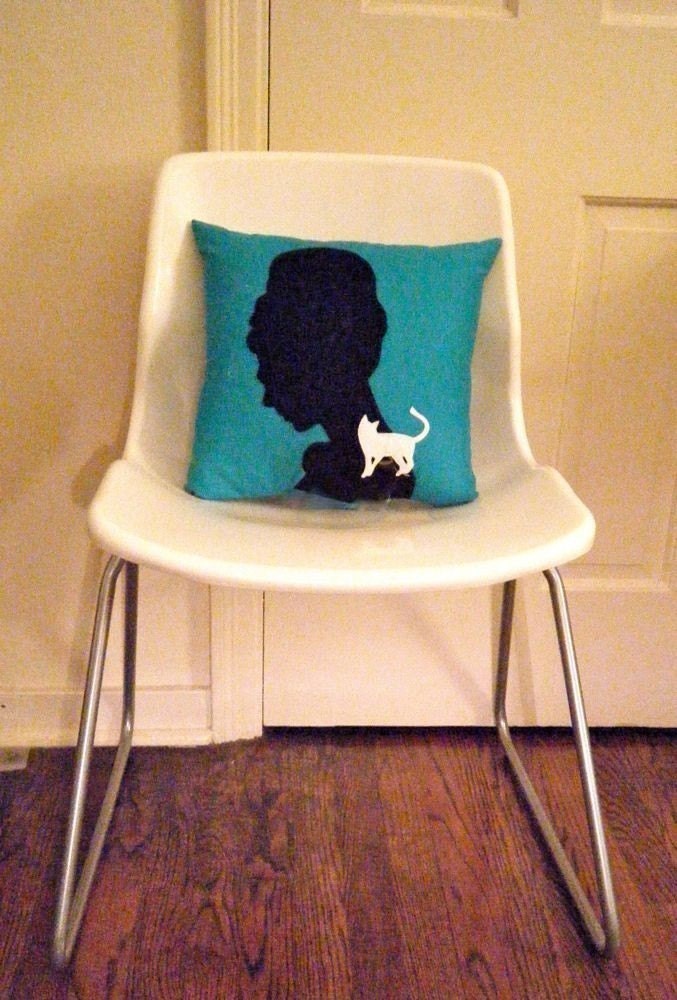 Audrey Hepburn Breakfast at Tiffany's Decorative Pillow - Perfect for Wedding Decor - As Seen on Gossip Girl