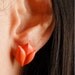 Coral Tulip Stud Earrings - SALE