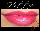 Hottie Mineral Lipgloss (bright hot pink with violet & pink shimmer) Lacquered Up Lip Gloss Full size wand