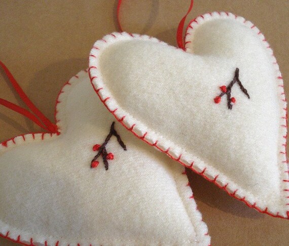Single red berry heart