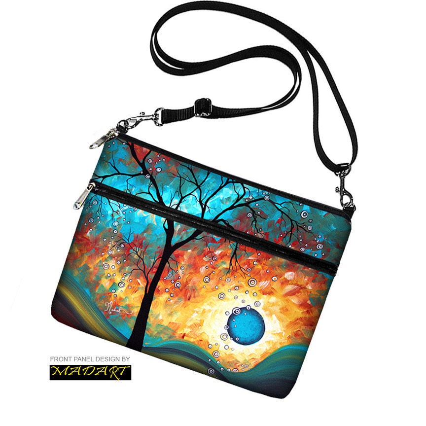 SALE iPad  Case iPad Cover iPad Bag iPad Case iPad Sleeve Ipad 4, 3, 2, 1  adjustable shoulder strap - Aqua Burn MadArt (RTS)