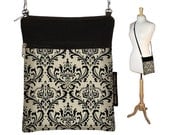Sling Bag Shoulder Purse handbag small mini unique handmade - Madison Damask Vintage (RTS)