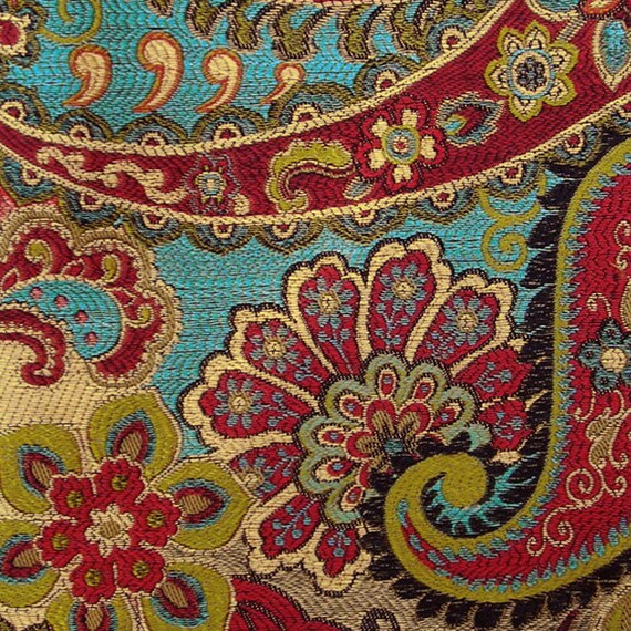 Bohemian Purse Gypsy Fringe Bag Slouch Hobo Bag Hippie Purse Shoulder Bag Zipper - Nadya Paisley Tapestry (RTS)