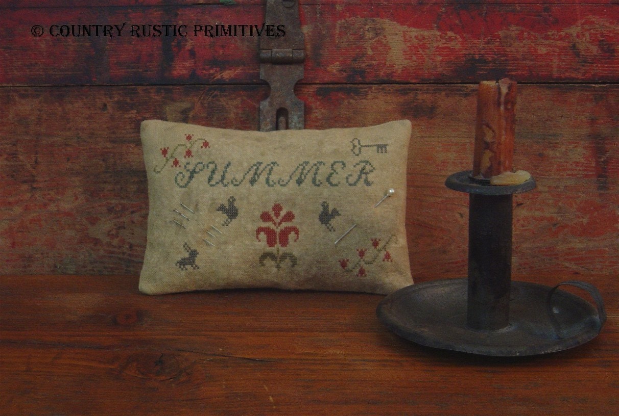 Primitive Summer Pinkeep Stitchery E Pattern PDF