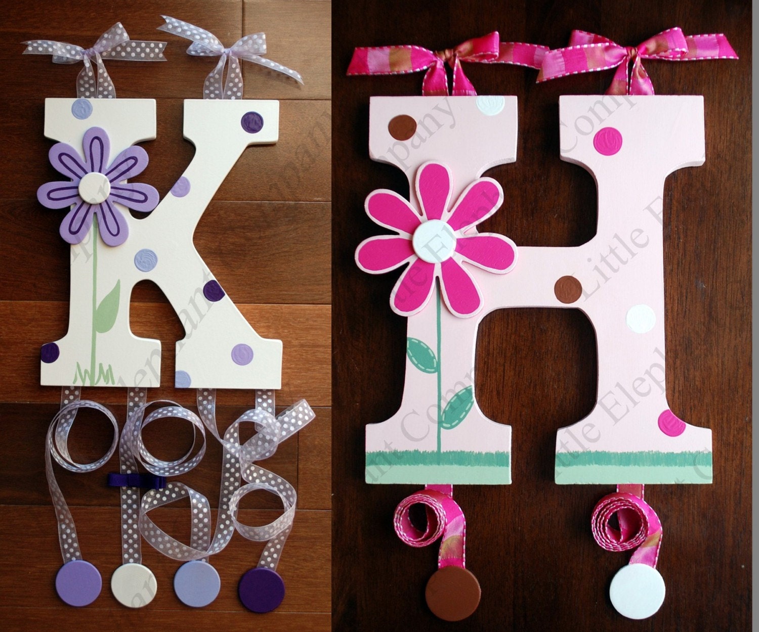 Custom Wooden Wall Letter Hair Barrette, Clip, Clippie, Bow Holder