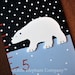 Arctic Babies Wooden Growth Chart, handpainted, FREE nail cover and personalization