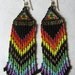 Native American seed beaded rainbow beauties long