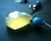 Crush Necklace - Yellow Chalcedony,Silk Thread - Jewelry by nutraj on Etsy