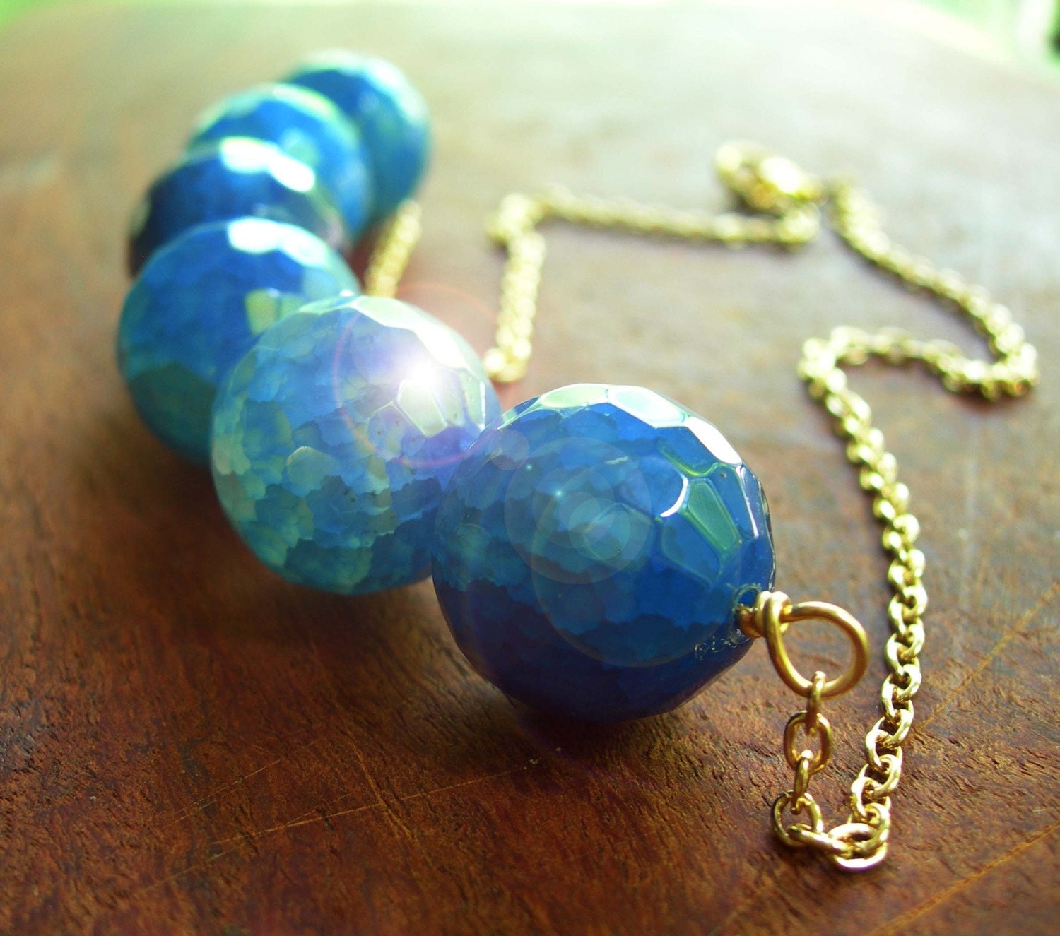 Criminally Chic - Blue Agate Necklace