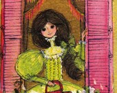 Vintage 1970 For A Charming Daughter At Easter DOLLAR Greetings Card (B8a)