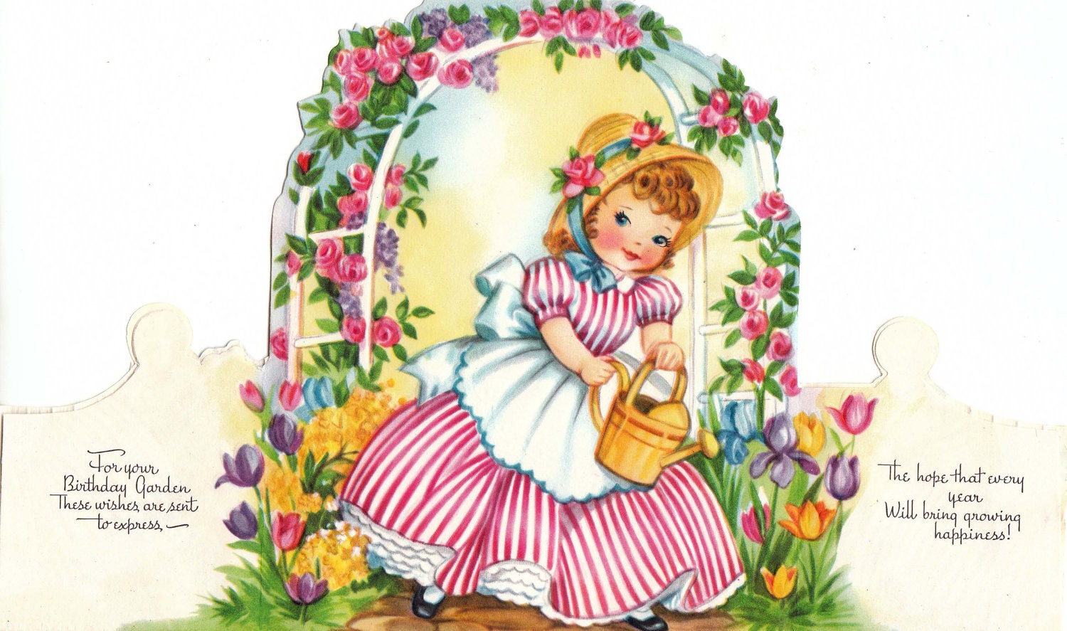 Vintage 1950s Happy Birthday Greetings Card (B4)