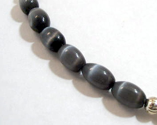 Black Necklace, Smokey Black Mystical Jewelry, Silver Bead Necklace, Gothic Necklace, Black and Silver Beaded Jewelry