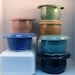 Blue French Butter Dish / French Butter Keeper / Bell Shaped Lid / Butter Crock / Kitchen Home Decor Ready to ship