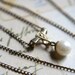 REDUCED Vintage Genuine Pearl Gold Filled Necklace Pendant Signed TK