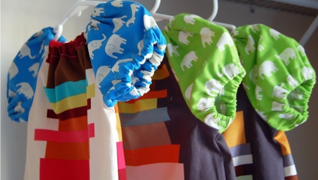 BOOKS AND ELEPHANTS DRESS - Super Chic - Super Cool Mod Dress for Baby or Toddler or Big Girl