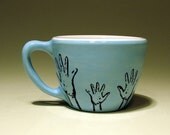 12oz cup las manos (baby blue)