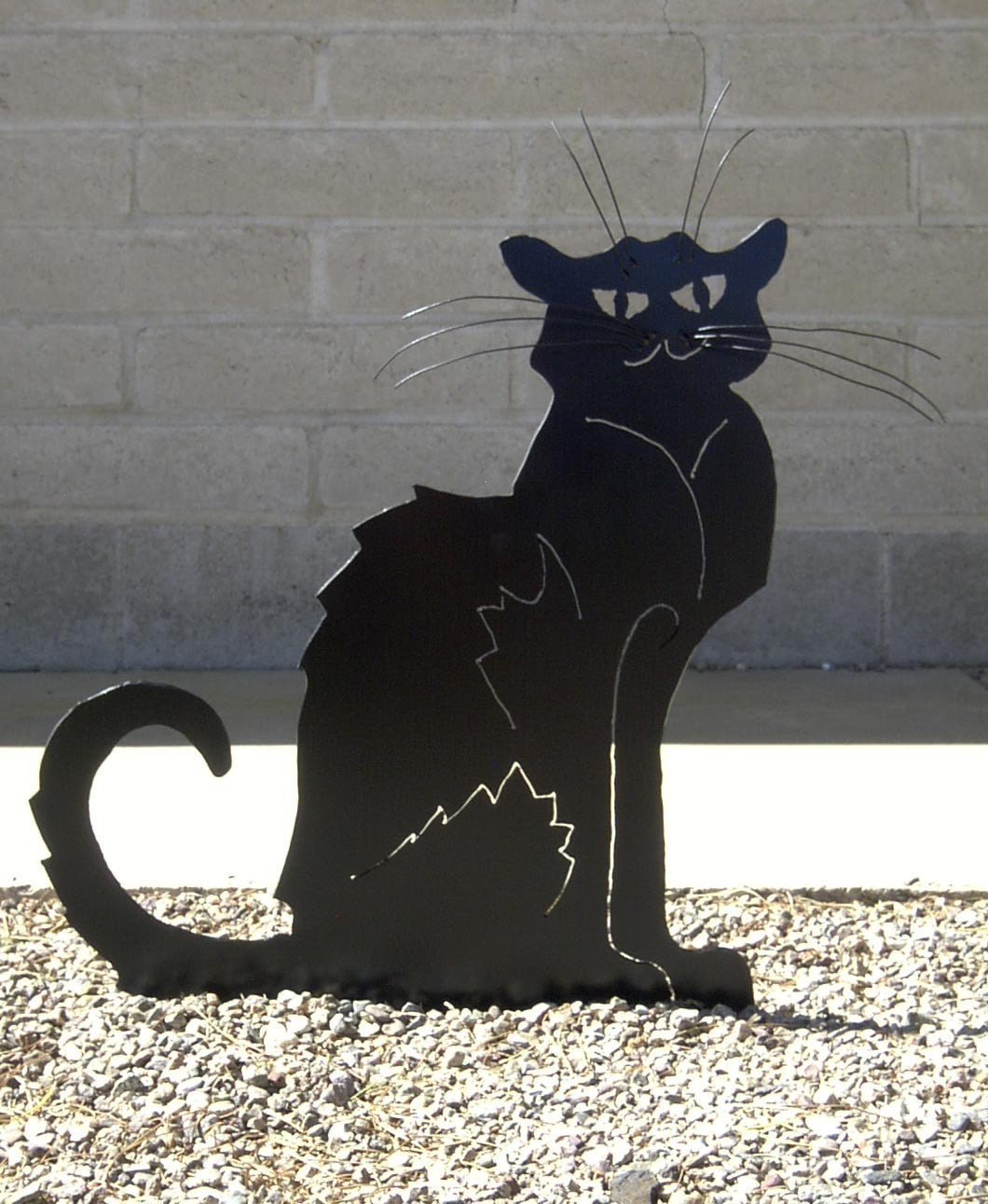 Cat Chat Noir Black Cat Yard Garden Art Steinlen Statue