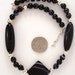 Black White Necklace Sterling Silver Chunky