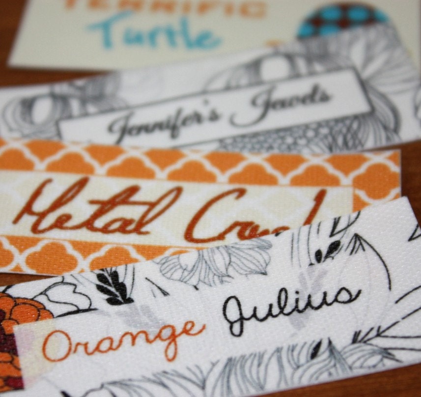 1000 Custom Printed Fabric Labels REORDER ONLY or your own finished artwork