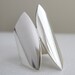 Sterling Silver Ring, Wide Ring, Modern Ring