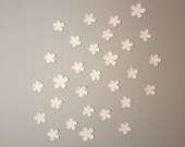 3D paper flower wall decor. set of 30. cream