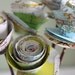 rolled paper roses. repurposed atlas.  small. set of 5