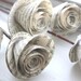 paper roses. repurposed book. small. set of 5