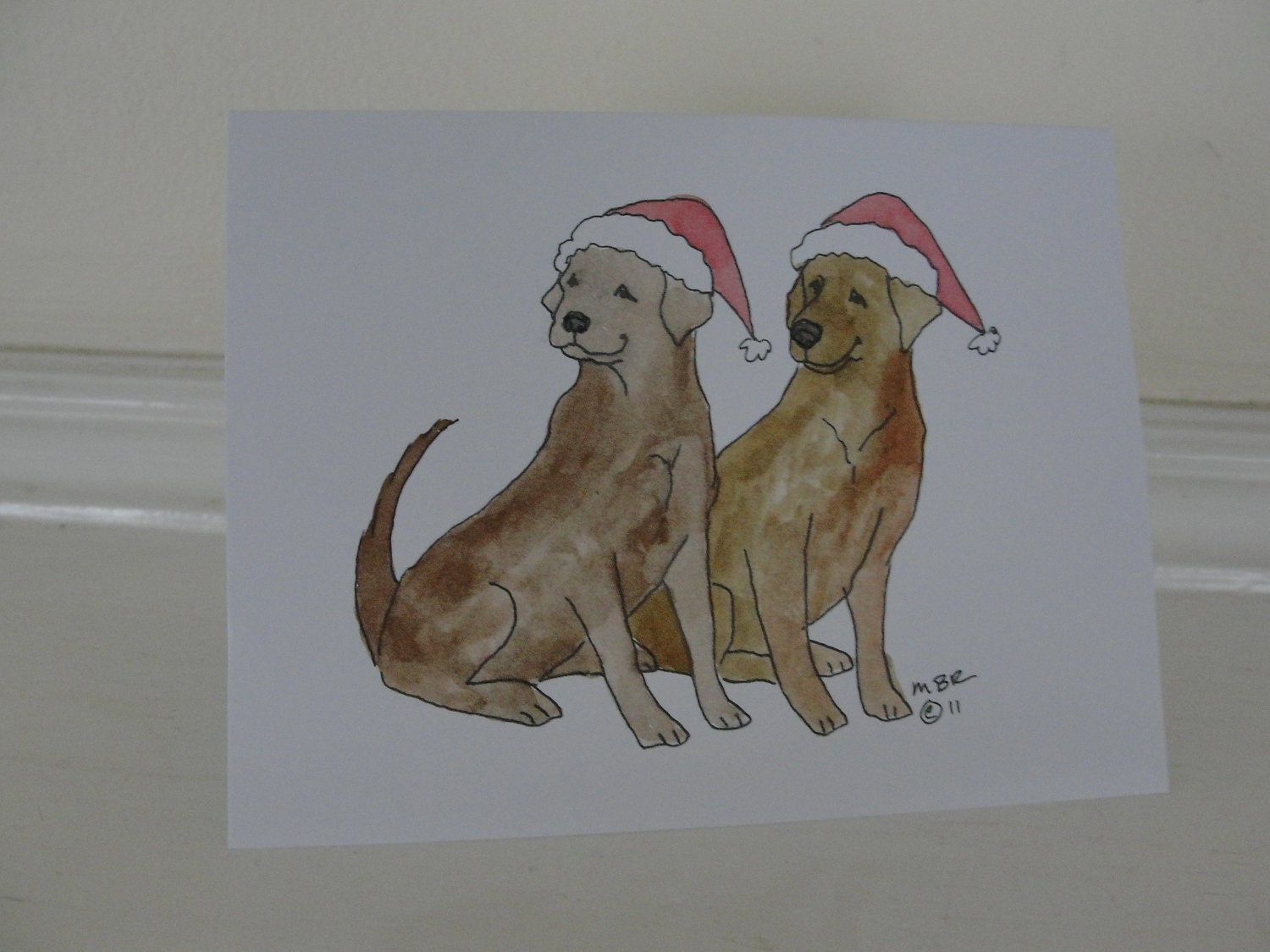 Christmas Cards Chocolate Labs Labrador Retriever Cards Dog Pet Holiday Christmas Cards Set of 6