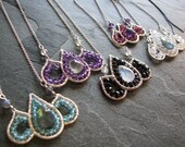Sterling Silver Lotus Necklace, NEW COLORS Lotus Necklace, Sterling Silver, by Amber Bryce