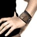 Leather Cuff Bracelet Wrap, Tree Silhouette Print in Brown & Purple, Adjustable Size - SALE - see Shop for Coupon Codes...