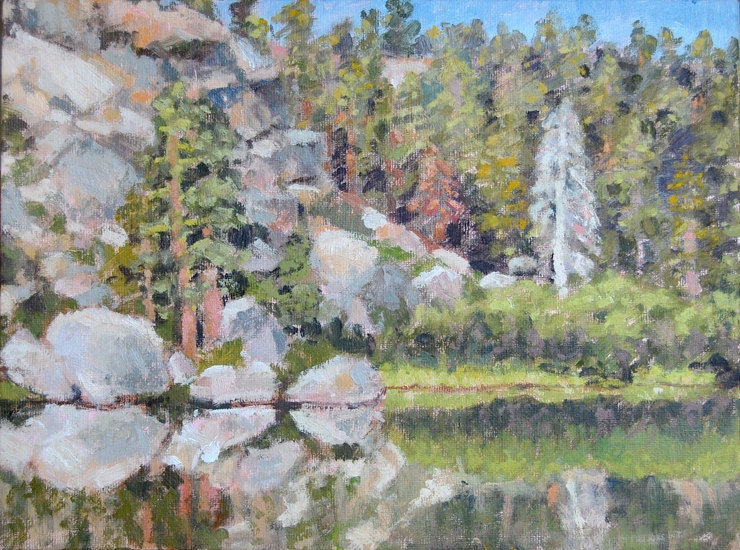 Reflections of Lake Flora oil painting by Andrew Daniel