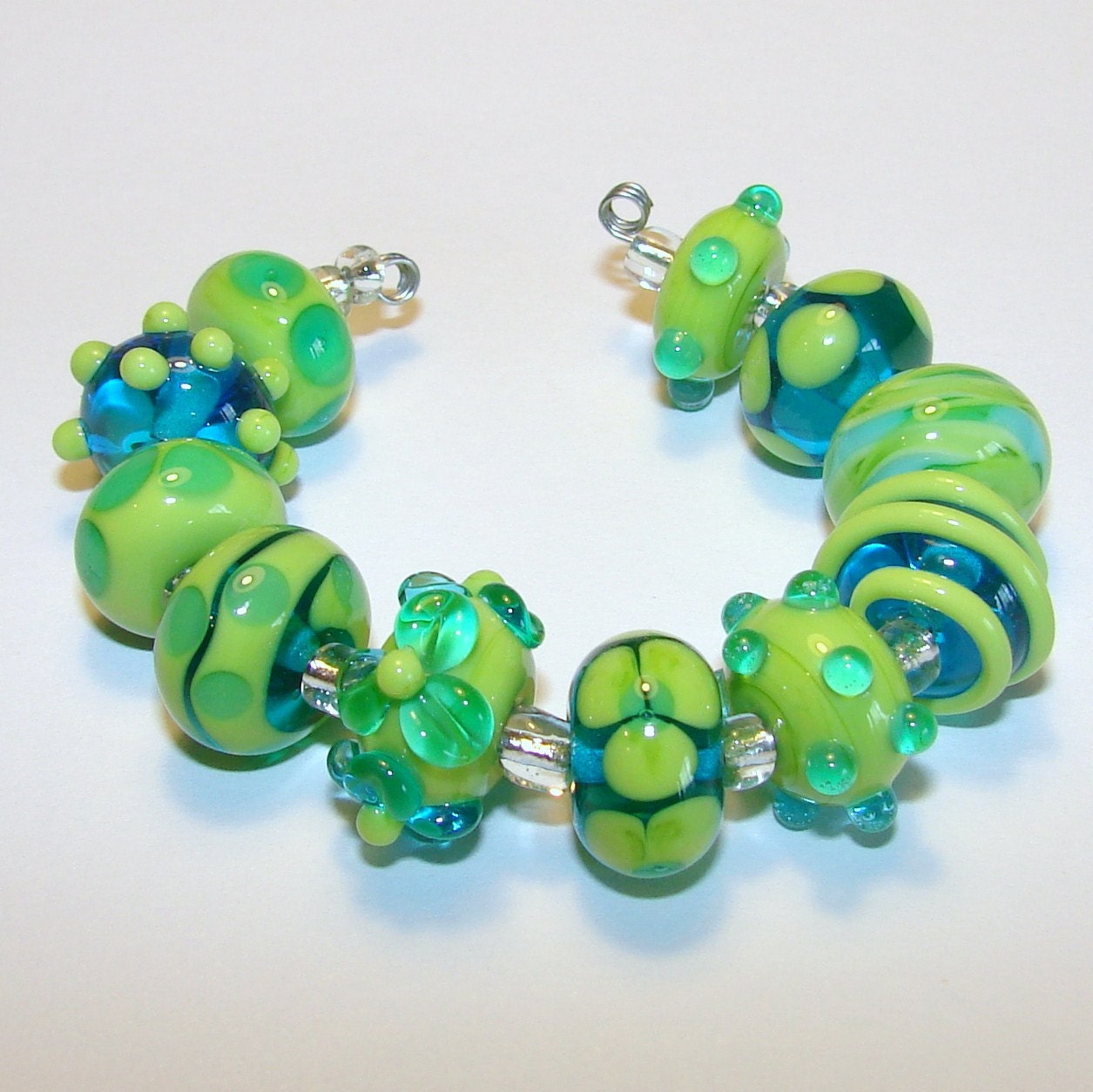 SPRING CLEANING SALE Spring Meadow handmade lampwork beads